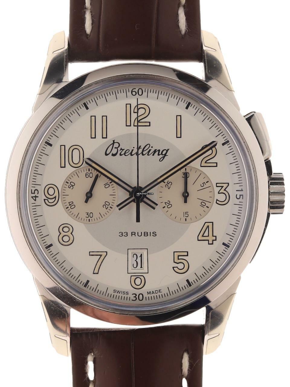  Breitling Transocean Chronograph 1915 Gents manual wind Wristwatch Chronograph Transocean 1915 limited Edition 33 Rubis certified Chronometre Ref. AB1411 </h1> 