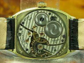 Thumbnail von Hamilton 14kt Gold Handaufzug Herrenuhr / 1920er Jahre / Art Deco / Kaliber 987 </h1>
