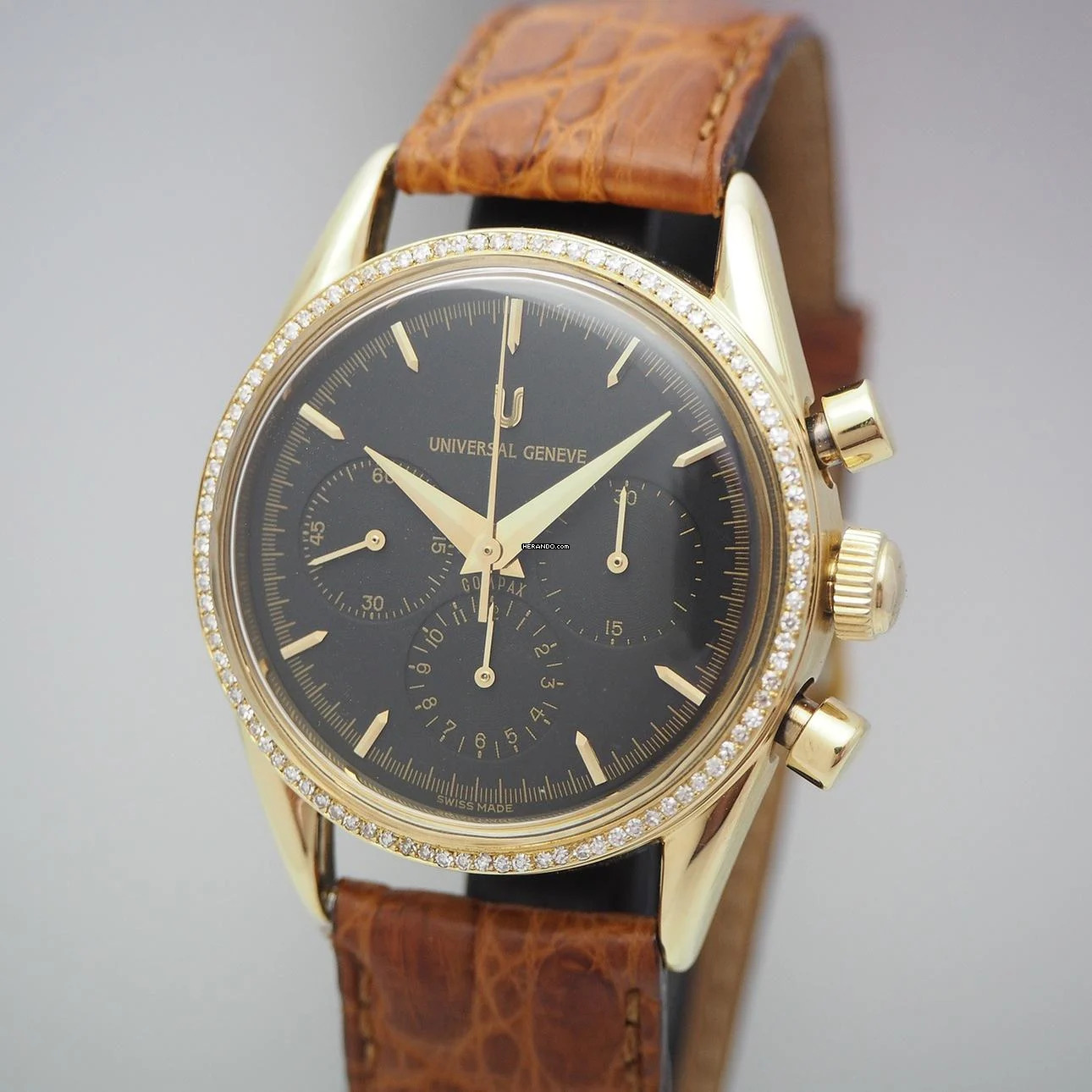  Universal Genève Compax Chronograph Limited Gold 18k/750 184.450 very rare  