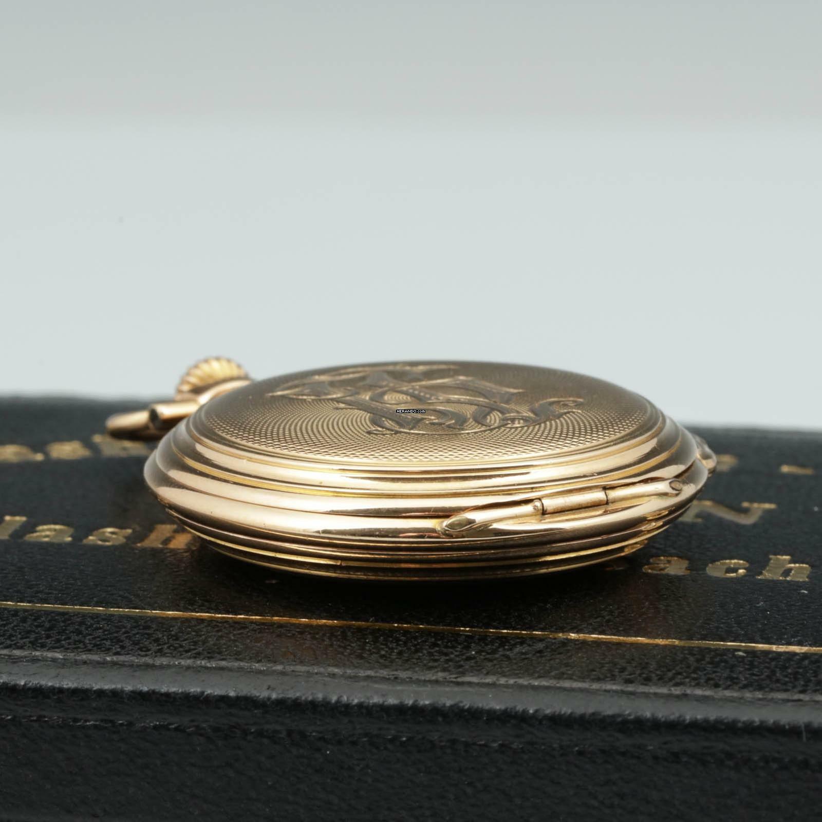 Thumbnail von Glashütter Uhrenfabrik Union Glashütte in Sachsen Louis XV Savonette 18k Gold exzellente Qualität sehr schöner Zustand 1910