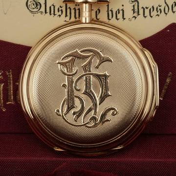  Glashütter Uhrenfabrik Union Glashütte in Sachsen Louis XV Savonette 18k Gold exzellente Qualität sehr schöner Zustand 1910  