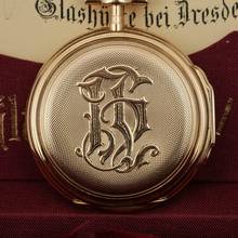 Thumbnail von Glashütter Uhrenfabrik Union Glashütte in Sachsen Louis XV Savonette 18k Gold exzellente Qualität sehr schöner Zustand 1910