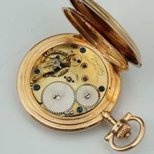 Thumbnail von Glashütter Uhrenfabrik Union Glashütte in Sachsen Louis XV Savonette 18k Gold exzellente Qualität sehr schöner Zustand 1910