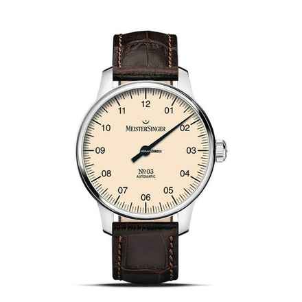  Meistersinger N° 03 No3 - 38 mm Einzeiger Herrenuhr Automatik BM9903 
