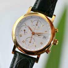 Thumbnail von Longines Chronograph Date Ernest Francillon yellow gold 18KT Full Set NEW 2004’s </h1>