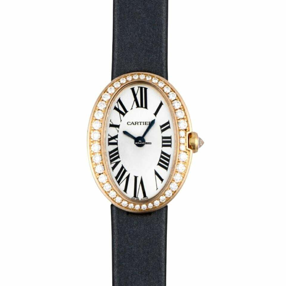 Cartier Baignoire 18K Rose Gold ~1TCW Diamond Watch NEW Model </h1>