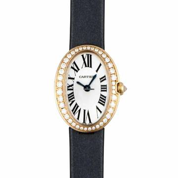  Cartier Baignoire 18K Rose Gold ~1TCW Diamond Watch NEW Model </h1> 