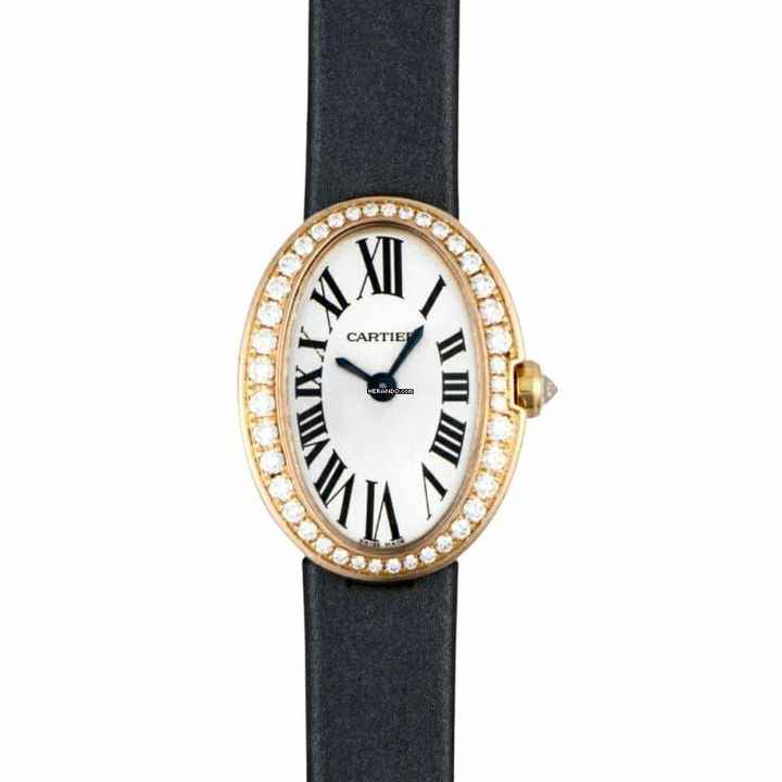  Cartier Baignoire 18K Rose Gold ~1TCW Diamond Watch NEW Model </h1> 