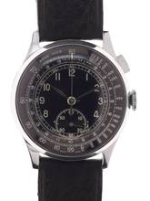 Thumbnail von Venus Gents / Unisex 1-Button Chronograph Wristwatch medium / small size manual wind Mono – Poussoir </h1>