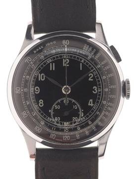  Venus Gents / Unisex 1-Button Chronograph Wristwatch medium / small size manual wind Mono – Poussoir </h1> 