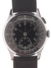 Thumbnail von Venus Gents / Unisex 1-Button Chronograph Wristwatch medium / small size manual wind Mono – Poussoir </h1>