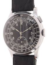 Thumbnail von Venus Gents / Unisex 1-Button Chronograph Wristwatch medium / small size manual wind Mono – Poussoir </h1>
