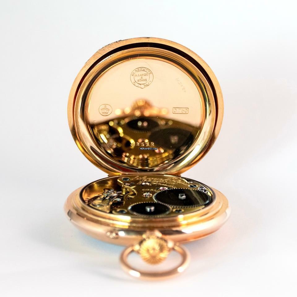 Thumbnail von A. Lange & Söhne Taschenuhr 1 A Ausführung Handaufzug 750/000 Rotgold 56 mm 1901 </h1>