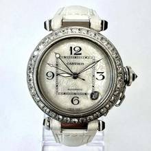 Thumbnail von Cartier Pasha Automatic 35mm Steel 2.33TCW DIAMOND Watch </h1>
