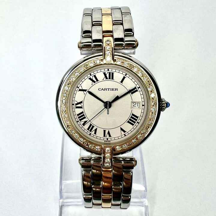  Cartier Panthère VENDOME 30mm Quartz 1 Row Gold 0.50TCW Diamond Watch </h1> 