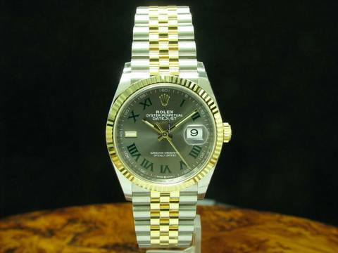  Rolex Datejust 36 18kt Gold/stahl Automatic Herrenuhr / 2021 Wimbledon / 126233 </h1> 