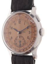 Thumbnail von Venus Gents / Unisex 1-Button Chronograph Wristwatch medium / small size manual wind Mono – Poussoir