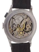Thumbnail von Venus Gents / Unisex 1-Button Chronograph Wristwatch medium / small size manual wind Mono – Poussoir