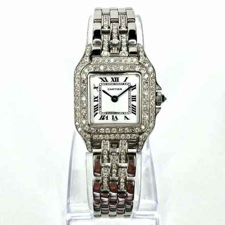  Cartier Panthère Quartz 23mm Steel ~1.50TCW Diamond Watch </h1> 
