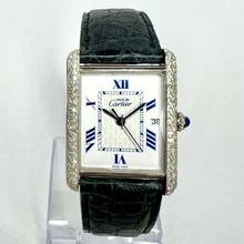 Thumbnail von Cartier Tank 25mm Silver 0.80TCW Diamond Watch </h1>