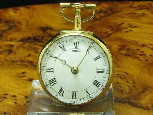  Josh Procter Messing Open Face Spindeltaschenuhr Mit Schnecke & Kette </h1> 