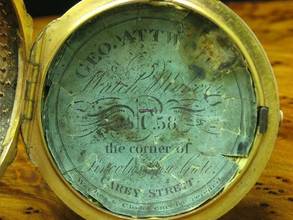 Thumbnail von Josh Procter Messing Open Face Spindeltaschenuhr Mit Schnecke & Kette </h1>