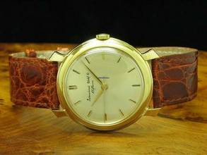 Thumbnail von IWC Shark Fin 18kt 750 Gold Handaufzug Herrenuhr / Ref 521 / Kaliber C.89 </h1>