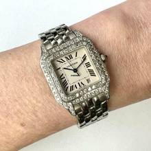 Thumbnail von Cartier Panthère 27mm Steel 1.25TCW Diamond Watch NEW Model </h1>