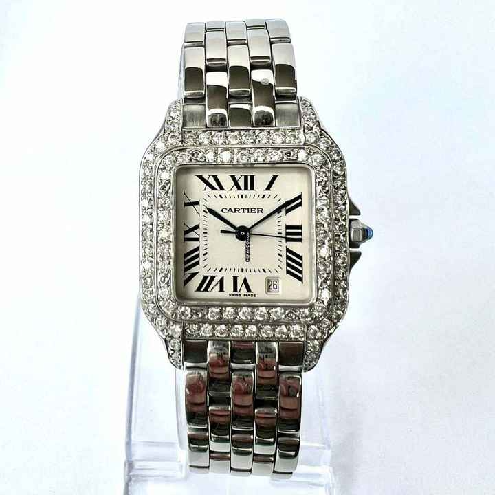  Cartier Panthère 27mm Steel 1.25TCW Diamond Watch NEW Model </h1> 