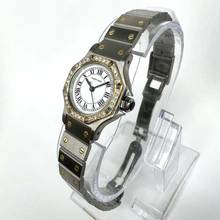 Thumbnail von Cartier Santos OCTAGON Automatic 25mm 2 Tone 0.32TCW DIAMOND Watch  </h1>
