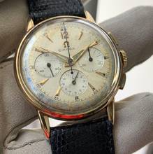 Thumbnail von Omega Speedmaster Chronograph 2439 Pre-Speedmaster yellow gold 14KT 1950’s </h1>