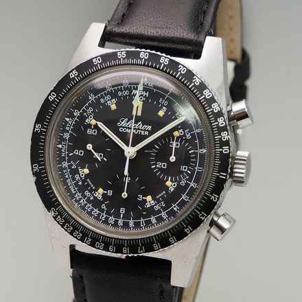  Ollech & Wajs Selectron Computer Vintage Chronograph Valjoux 72 very rare  