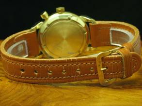 Thumbnail von Gruen Chrono-timer 14kt 585 Gold Herrenuhr Mit Pulsometerskala / Kaliber 450 </h1>