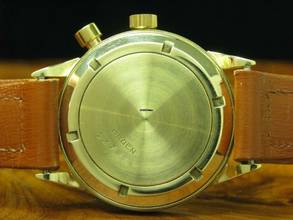 Thumbnail von Gruen Chrono-timer 14kt 585 Gold Herrenuhr Mit Pulsometerskala / Kaliber 450 </h1>