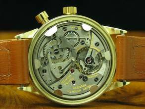 Thumbnail von Gruen Chrono-timer 14kt 585 Gold Herrenuhr Mit Pulsometerskala / Kaliber 450 </h1>