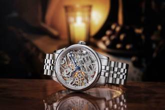 Thumbnail von Aerowatch Renaissance Skeleton Blue optional Skeleton Classic silver Steel Bracelet