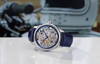 Thumbnail von Aerowatch Renaissance Skeleton Blue optional Skeleton Classic silver