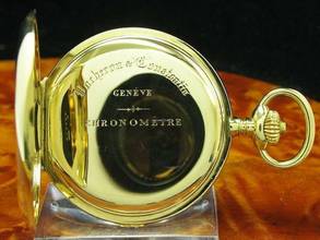 Thumbnail von Vacheron Constantin 18kt 750 Gold Savonette Taschenuhr Chronograph Von 1911 </h1>