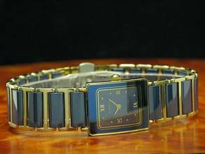Thumbnail von Rado Diastar Keramik / Gold Mantel Damenuhr / Ref 153.0283.3 </h1>