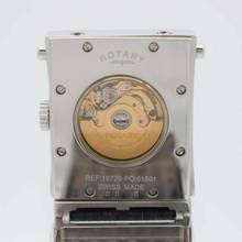 Thumbnail von Rotary Elite Edelstahl Automatic Herrenuhr / Rechteckig / Ref 10729-p0:01801 </h1>