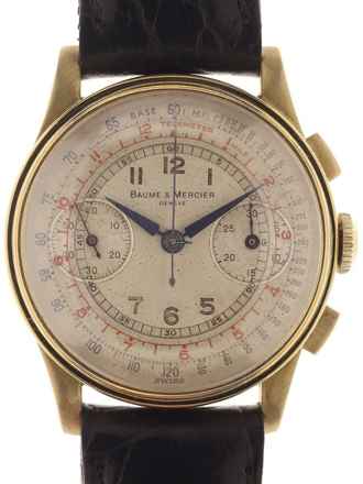  Baume & Mercier Gents manual wind Wristwatch Chronograph 17 Rubis Antimagnetic  