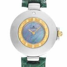 Thumbnail von Jaeger-LeCoultre Rendez-Vous Stahl Gelbgold Diamant Perlmutt Quarz Armband Krokoleder Ref.421.5.09 2000 orig.Box wie Neu Vintage