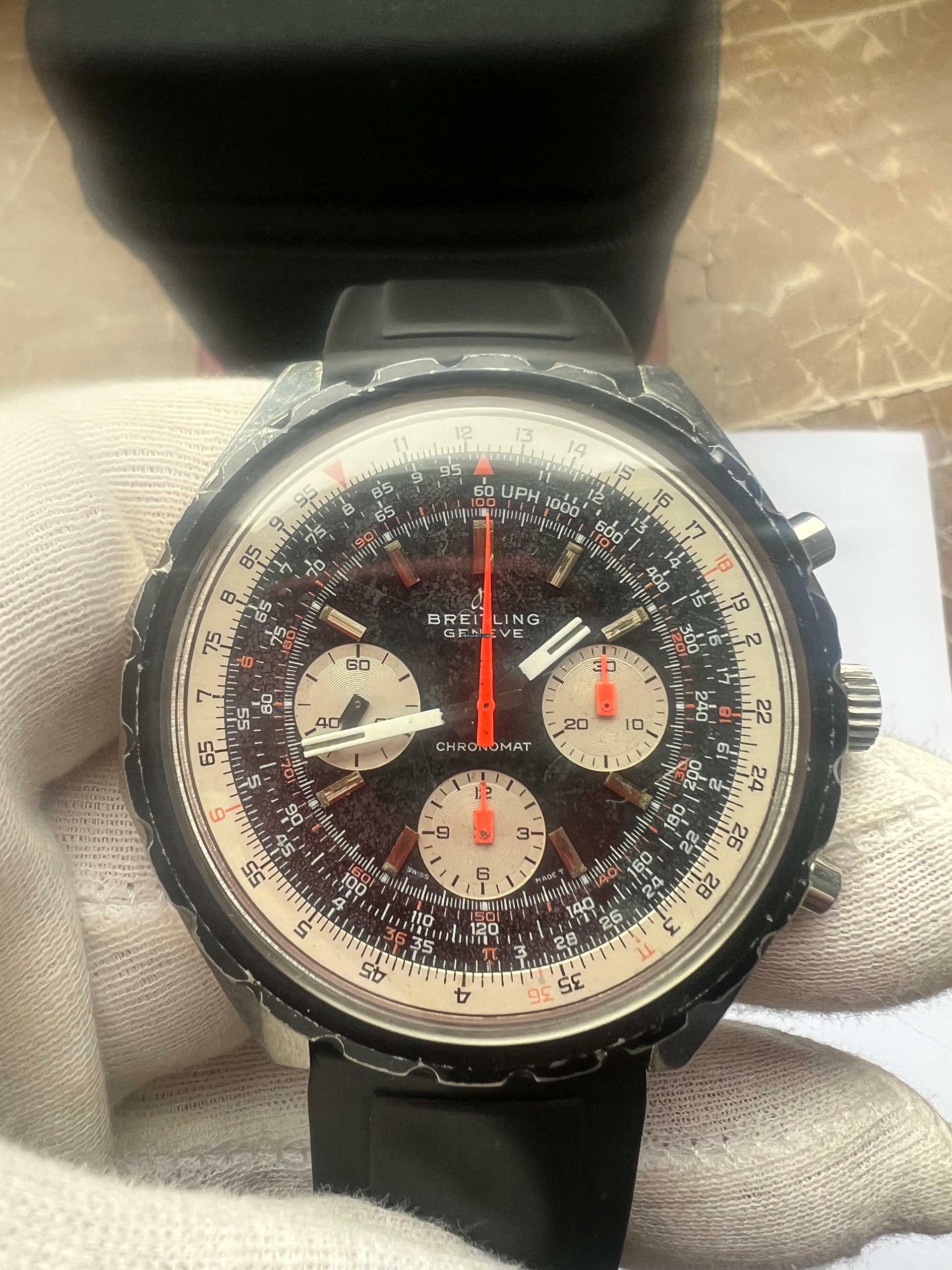  Breitling Chronomat 0818 Chronomat mit neuem Service Breitling u. Service Box aus 1968 </h1> 