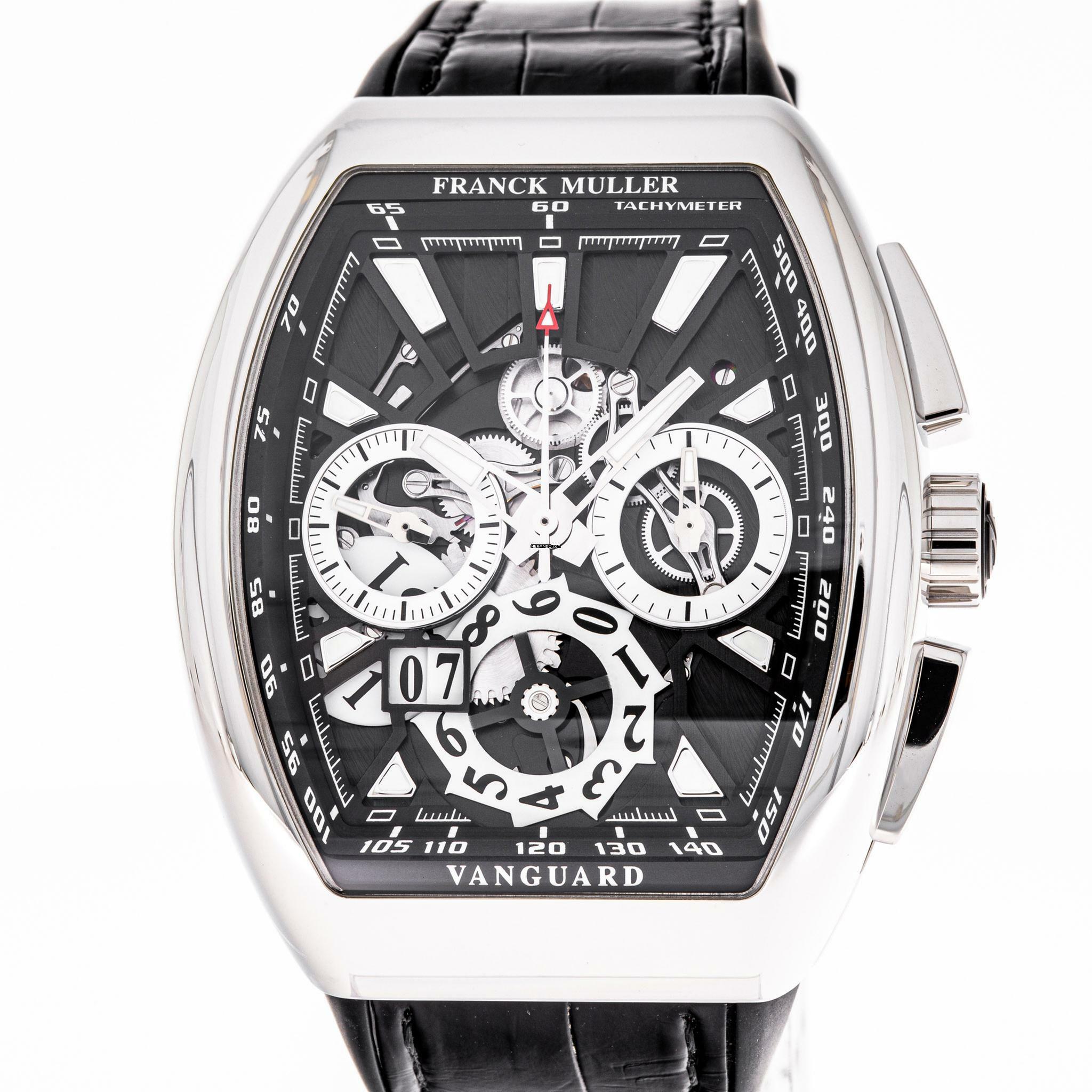  Franck Muller Vanguard 44 Steel Skeleton V 45 CC DT SQT like NEW 2022 Full Set  