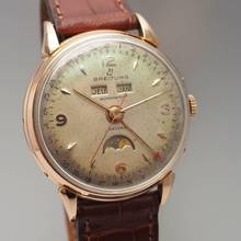 Thumbnail von Breitling Triple Calendar Moon Vintage RoseGold 18k/750 Rare </h1>