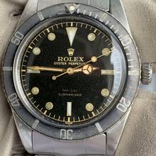 Thumbnail von Rolex Submariner (No Date) 6536-1 “James Bond” tropical gilt dial Full Set 1958’s </h1>