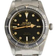 Thumbnail von Rolex Submariner (No Date) 6536-1 “James Bond” tropical gilt dial Full Set 1958’s </h1>