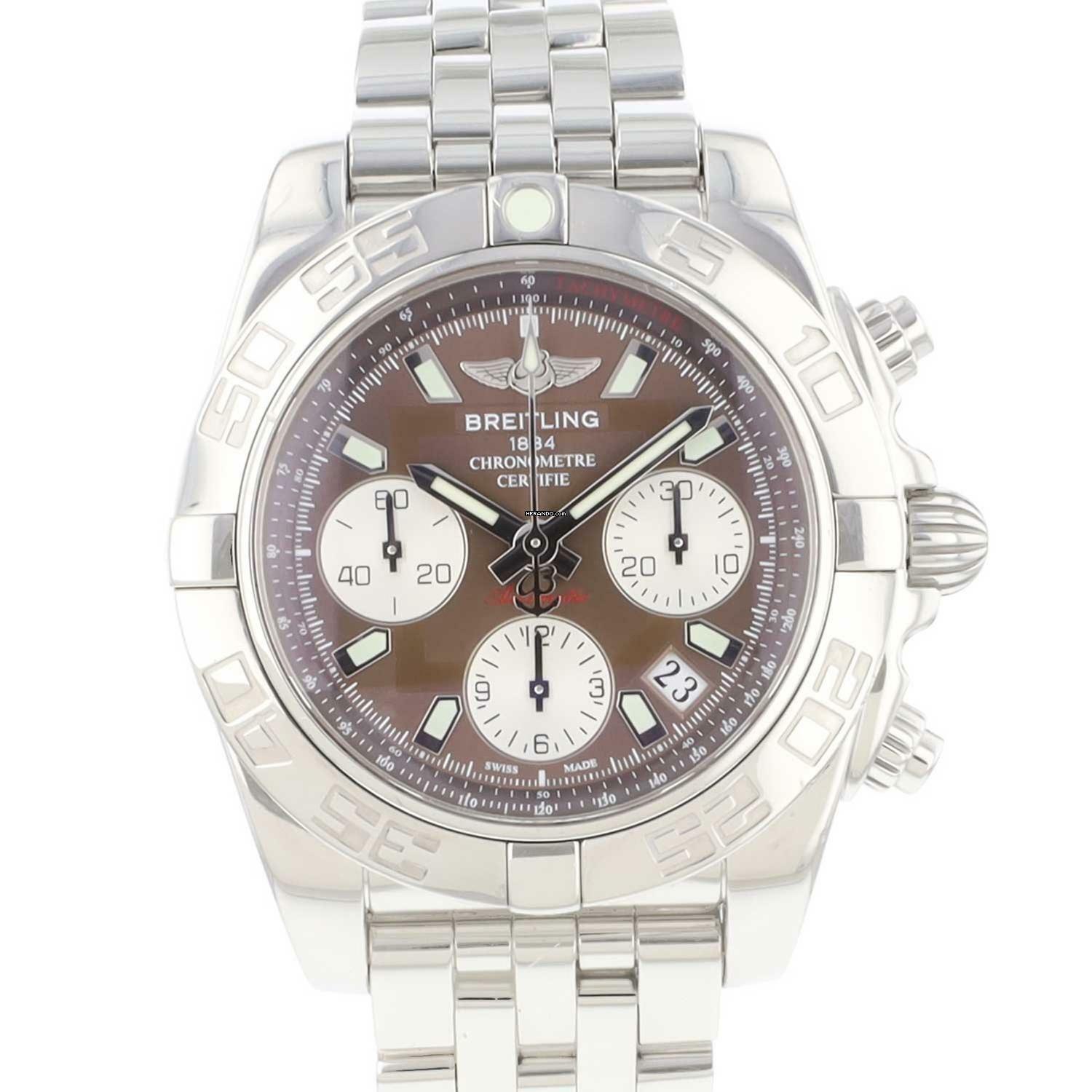  Breitling Chronomat 41 Steel Brown Dial </h1> 