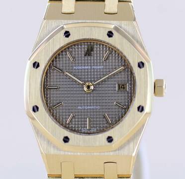 Audemars Piguet Royal Oak Lady 18K Gold Date Grey Dial Top Luxus Klassiker </h1> 