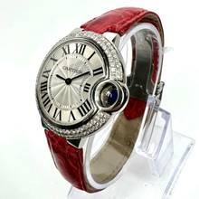 Thumbnail von Cartier Ballon Bleu 33mm Quartz 33mm Steel 1.17TCW DIAMOND Watch </h1>